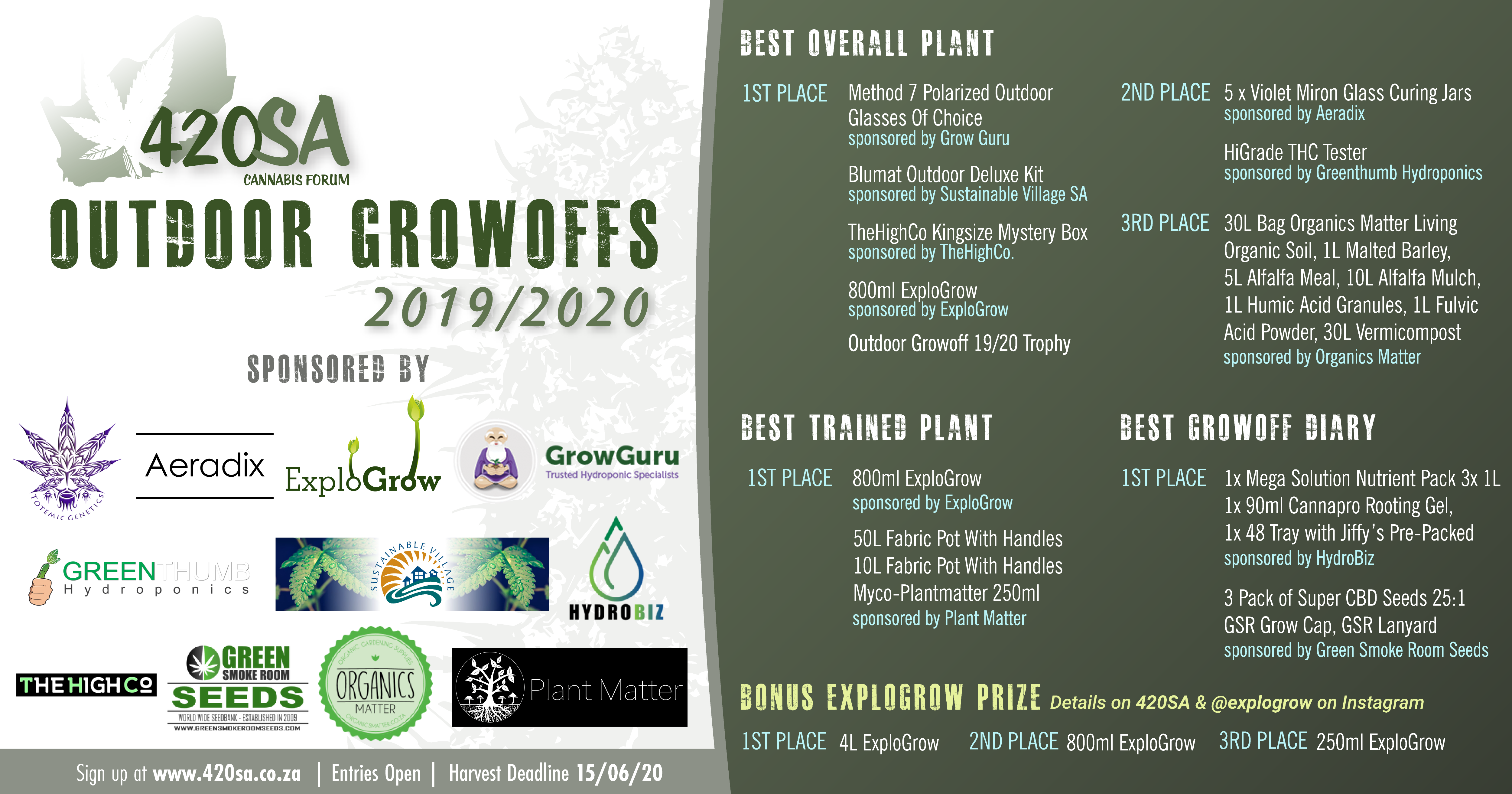 420SA Outdoor Growoff 2019/2020